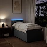 thumbnail of vidaXL Boxspringbett mit Matratze Dunkelgrau 90x200 cm Stoff