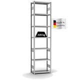 thumbnail of PROREGAL Fachbodenregal Stecksystem | Grundregal | HxBxT 300x75x30cm | 7 Ebenen | Fachlast 220 kg | Beidseitig nutzbar | Verzinkt