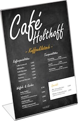 thumbnail of HMF 46953 Acryl Tischaufsteller schräg, DIN A5 Hoch- und Querformat, Glasklar
