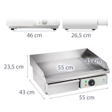 thumbnail of Royal Catering Plancha eléctrica fry-top - 55 cm - liso - 1 x 3,0 kW
