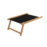 thumbnail of Holz-Liegestuhl, Strandliege mit Zubehör nach Wahl Stoff schwarz V-10-305N