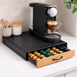 thumbnail of WellHome - Nespresso-capsulehouder 26,5x39x6 cm in roestvrij staal en bamboe - A-mesa