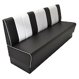 thumbnail of Gastro Sitzbank Americano Retro | Dinerbank Schwarz & Weiß | 200 cm breit | Amerikanische Sitzbank