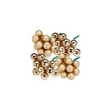 thumbnail of 144 Glaskugeln am Draht 2,5cm Weihnachtskugeln Spiegelbeeren zum Basteln gold