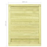 thumbnail of Puerta de valla de jardín madera pino impregnada 125x100 cm