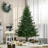 thumbnail of HOMCOM Árbol de Navidad Artificial 180 cm Ignífugo con 1443 Ramas Hojas de PVC Base Plegable y Soporte Metálico Decoración Navideña para Interiores