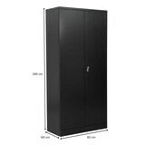 thumbnail of PROREGAL Stahlschrank BEE mit 7 lackierten Fachböden | HxBxT 195x92x60cm | Schwarz-Schwarz | Werkstattschrank Werkzeugschrank Aktenschrank