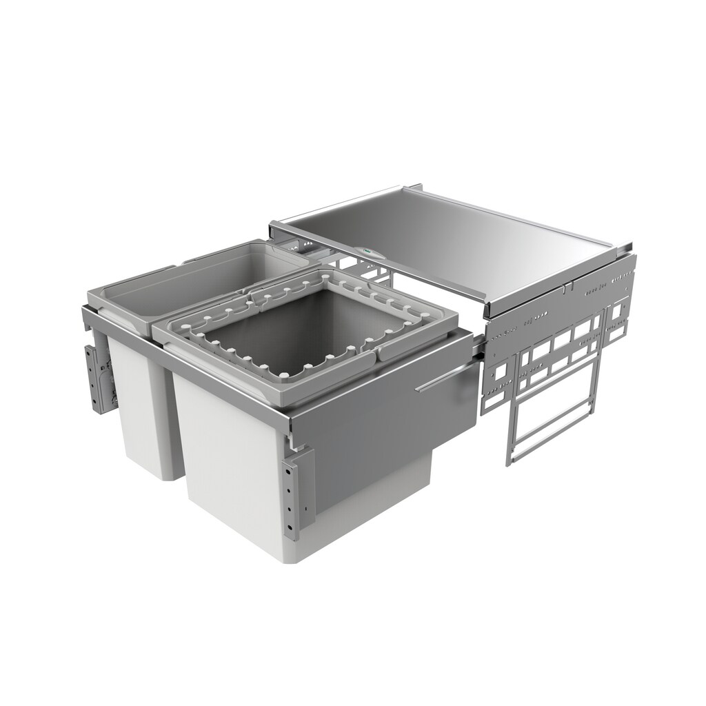 Naber Cox base 35/600-2 Abfallsystem Frontauszug Vollauszug, 1x16 /1x29 l., 60cm
