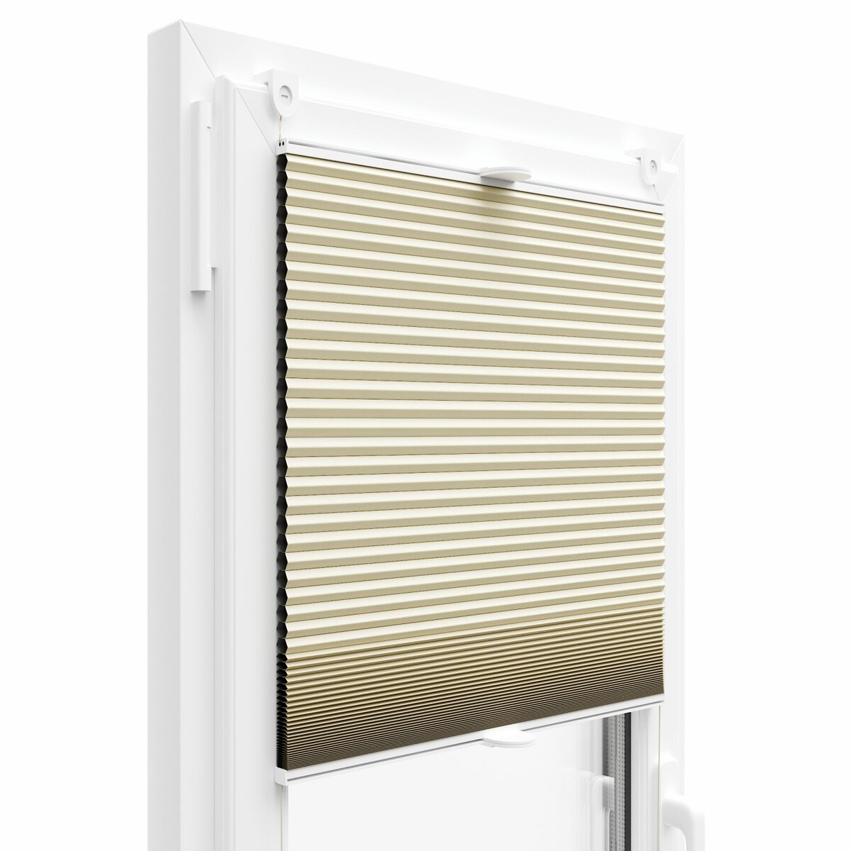 KS Handel 24 THERMO WABENPLISSEE 100% VERDUNKELND FALTROLLO JALOUSIE (Sand PM02, 65x120 cm)