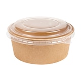 thumbnail of Combo Ensaladeras + Tapas Pet 750 Ml Ø15/12,8X5 Cm Natural Kraft (200 Unidades)