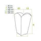 thumbnail of MONOUSO - Scatola Pop Corn Mediano Kraft 90g 7,8x10,5x18cm (350 Pezzi)