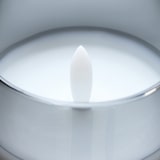 thumbnail of Relaxdays LED Kerzen im Glas, 3er Set, Fernbedienung, Timer & flackernde Flamme, Echtwachs, Windlichter flammenlos, grau