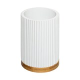 thumbnail of Brosse WC avec support en résine Blanc pure