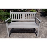 thumbnail of 2-Sitzer Bank Gartenbank Parkbank Garten Balkon Terrasse Holz Eukalyptus Grau