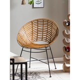 thumbnail of SIT Möbel Stuhl | runde Sitzschale Rattan natur | Gestell Metall schwarz | B 70 x T 63 x H 88 cm | 05348-01 | Serie RATTAN