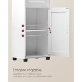 thumbnail of Helloshop26 - Meuble salle de bain colonne rangement 30 x 40 x 165 cm avec étagères réglables placards à porte tiroir compartiment 12_0006523