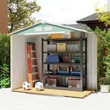 thumbnail of Outsunny Casetta da Giardino in Lamiera Porte Scorrevoli Verde Chiaro