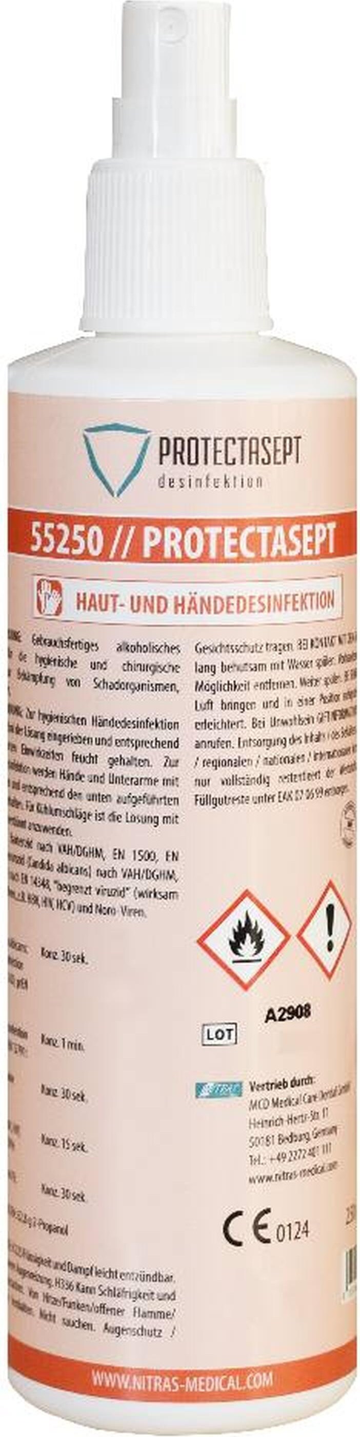 Nitras Medical Protectasept Handdesinfektion | 10 x 250 ml