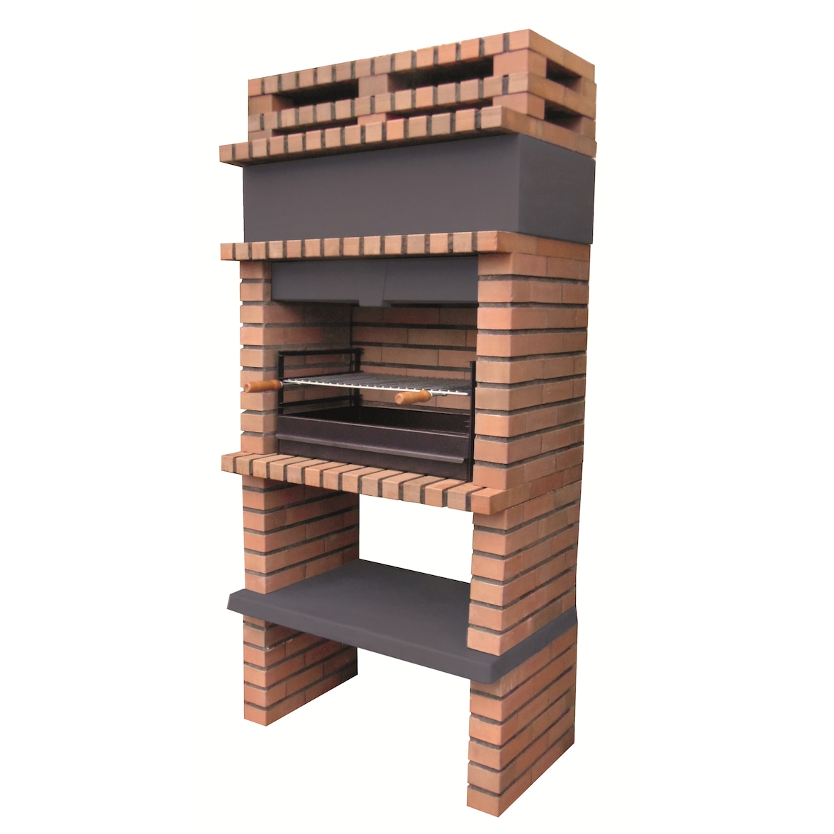 BBQ ARTICIMENTOS NUT - Barbacoa simple, construido con ladrillo y cemento refractario - 89,5x57x194,5cm