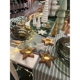 thumbnail of 1 Teelichthalter Holz 11,5cm in Stern Form - Teelicht Kerzenhalter Weihnachten Hochzeit Tischdeko Kerzendeko Holzdeko Weihnachtsdeko Holzstern Natur