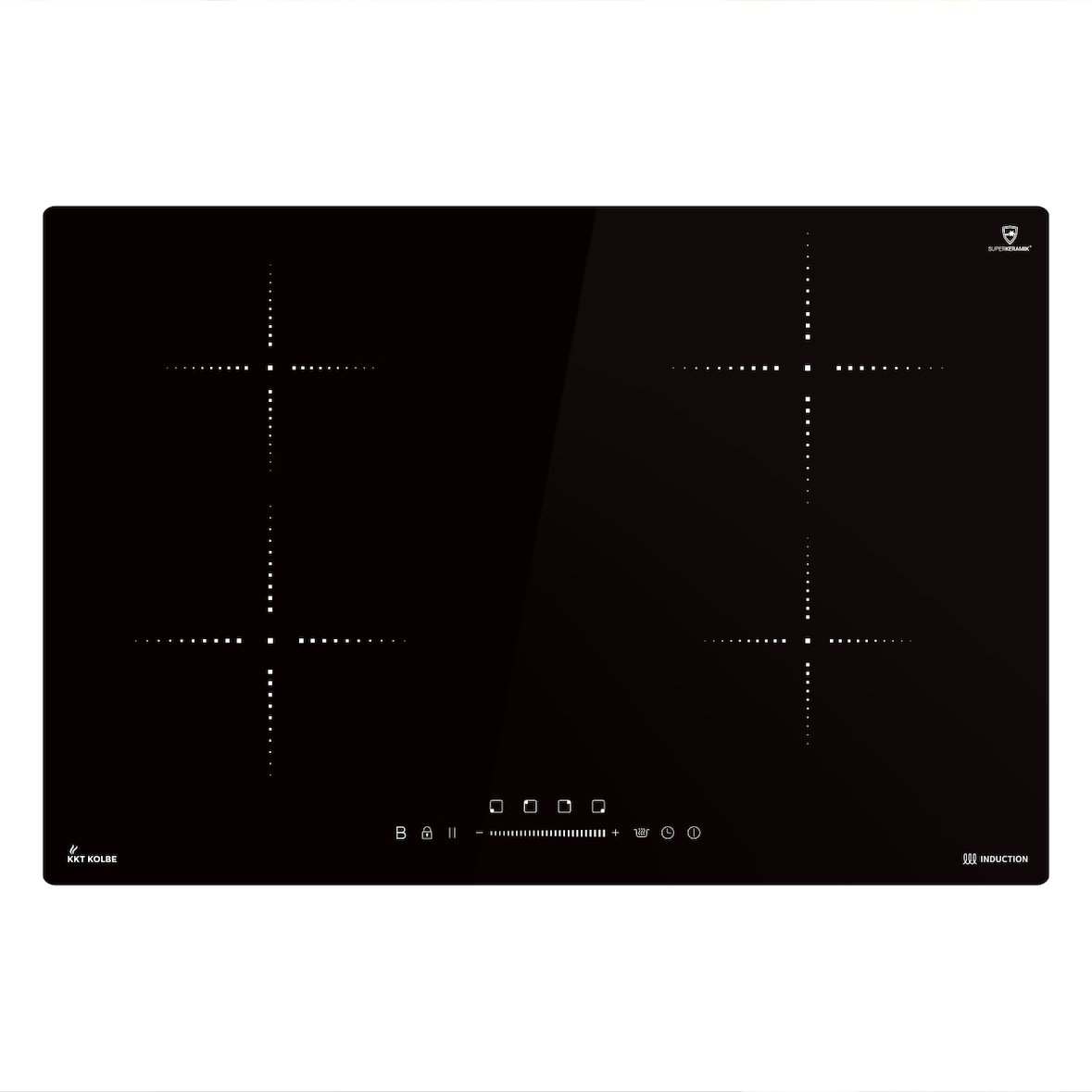 KKT KOLBE Einbau Induktionskochfeld Autark 80 cm 4 Zonen 9 Stufen