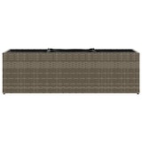 thumbnail of Helloshop26 - Verhoogde plantenbak voor planten bloemen terras tuin met 3 potten 105 x 30 x 32 cm grijs geweven hars 02_0038085