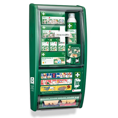 1 `Cederroth` First Aid & Burn Station 11,7 cm x 29,4 cm x 57,2 cm grün