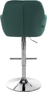 thumbnail of Décoshop26 - Barhocker/Hochstuhl x1 mit 360°-Drehfunktion grünem Samtbezug mit Ziernähten verchromtem Metallfuß 10_0005266