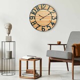 thumbnail of Relógio de Parede Vintage Preto/Madeira Clara Ø60cm O91