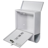 thumbnail of Briefkasten Wandbriefkasten Postkasten inkl. Zeitungsrolle Namensschild weiß B1