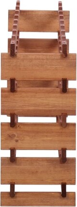 thumbnail of Weinregal VINOTECA FLEX PRO | HxBxT 65x84x28cm | 40 Flaschen auf 5 Ebenen | Massives Kiefernholz | Braun geölt