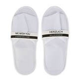 thumbnail of Slipper Dots offen Weiss Einheitsgröße 29,5 cm lang 10x10 Paar Sohle mit Noppen