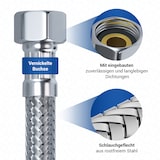 thumbnail of Gummischlauch Geflochten Panzerschlauch 3/8" 200 cm Flexschlauch mit Dichtung