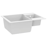 thumbnail of Lavello Da Cucina Doppio Con Foro Troppopieno Bianco In Granito