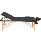 thumbnail of 3 Zonen Massageliege-Set Daniel mit Polsterung, Rollen und Holzgestellschwarz