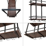 thumbnail of Helloshop26 - Hangend metalen wijnrek 80 x 30 x 85 cm zwart MDF 03_0009193