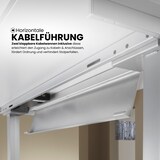 thumbnail of bümö Eckschreibtisch elektrisch höhenverstellbar L-Form: 160 x 240 cm in Ahorn, Gestell silber - Stehschreibtisch mit Memory-Steuerung, elektrischer