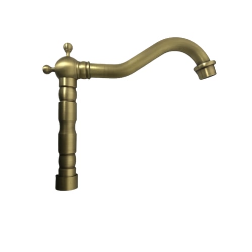 Canna per rubinetteria, bronzata artistica vintage