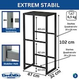 thumbnail of DanDiBo Getränkekistenregal 2 Kisten mit Ablage Schmal Metall Stehend 96541 Getränkekistenhalter 100 cm Getränkekistenständer Flaschenkistenregal