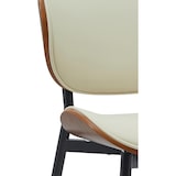 thumbnail of Lot de 2 chaises visiteurs Enid recouvertes de similicuir ou de tissu Noyer / Crème/Similicuir