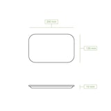 thumbnail of greenbox - Pappteller 13 x 20 cm, braun, rechteckig, 50 St.