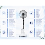 thumbnail of O'FRESH Ventilatore Nebulizzatore da Interno 125 cm - 75W - 3 Velocità - Schermo Digitale - Autonomia 9h - Programmabile - Telecomando