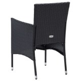 thumbnail of vidaXL 9-tlg. Garten-Essgruppe mit Kissen Poly Rattan Schwarz