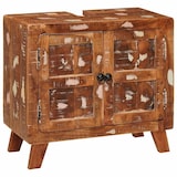 thumbnail of Helloshop26 - Moderner Badezimmerschrank mit 2 Ablagen 60 x 33 x 55 cm aus recyceltem braunem Holz 02_0058084
