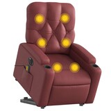 thumbnail of vidaXL Massagesessel mit Aufstehhilfe Elektrisch Weinrot Kunstleder