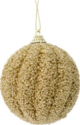 thumbnail of 12 Weihnachtskugeln 8cm Kunststoff Glitzer geriffelt Styropor Christbaumkugeln