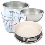 thumbnail of Set pâtisserie avec moule à manqué 27 cm, 2 bols à mixer, verre mesureur et spatule Zenker