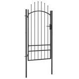thumbnail of Puerta de jardín de acero negro 1x2,5 m