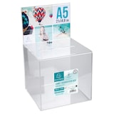 thumbnail of EXACOMPTA Urna trasparente con lucchetto e panello A5, cod. 89258D in PMMA (acrilico) trasparente, resistente ai raggi UV. Dimensioni 21x21x36,5 cm