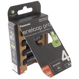 thumbnail of Panasonic eneloop pro, vorgeladen, Retail Blister (4-Pack) BK-3HCDE/4BE Akku NiMH, Mignon, AA, HR06, 1.2V und 2500mAh 5410853064152